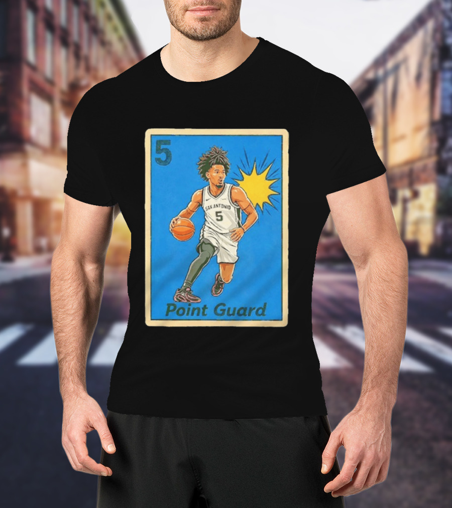 San Antonio Spurs Point Guard Stephon Castle 5 T-Shirt