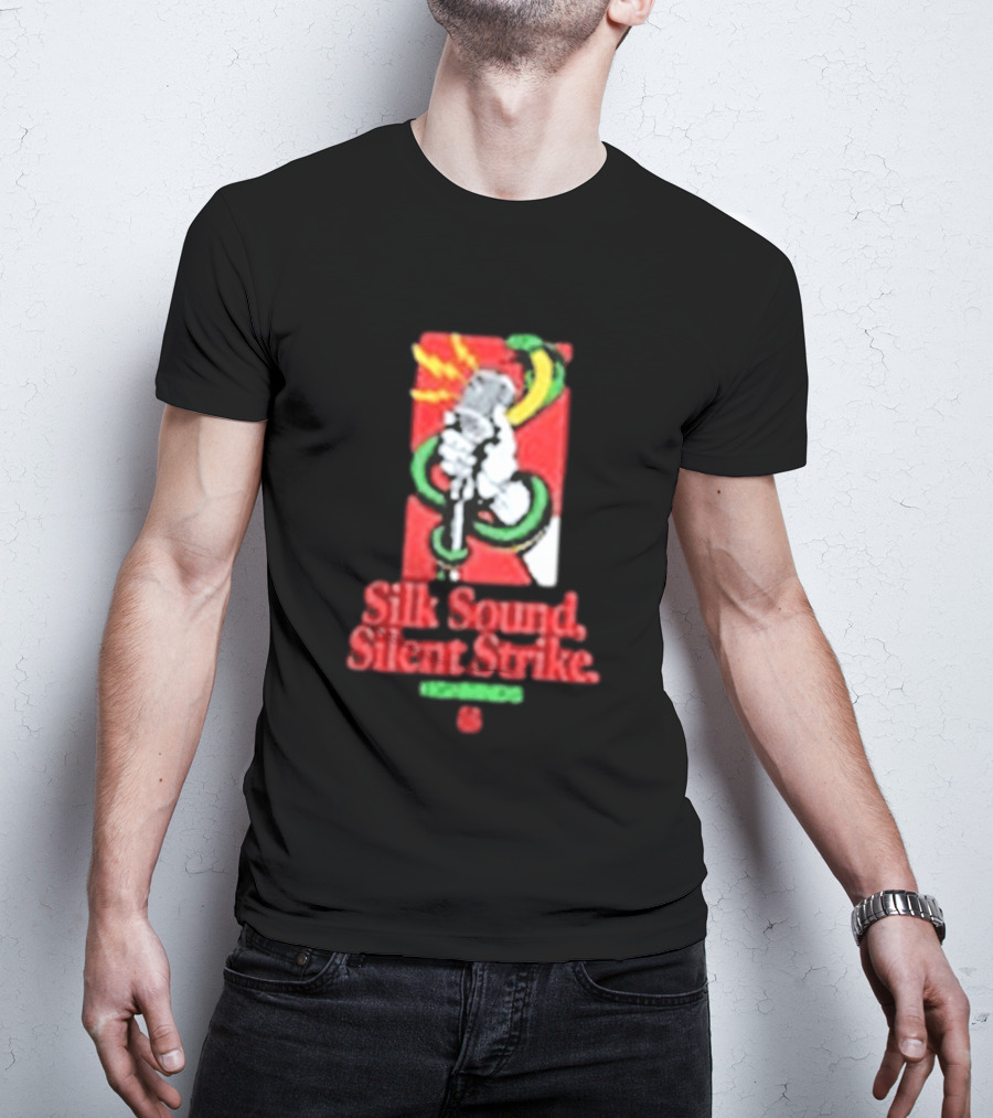 Silk Sound Silent Strike Retro Microphone And Snake T-Shirt