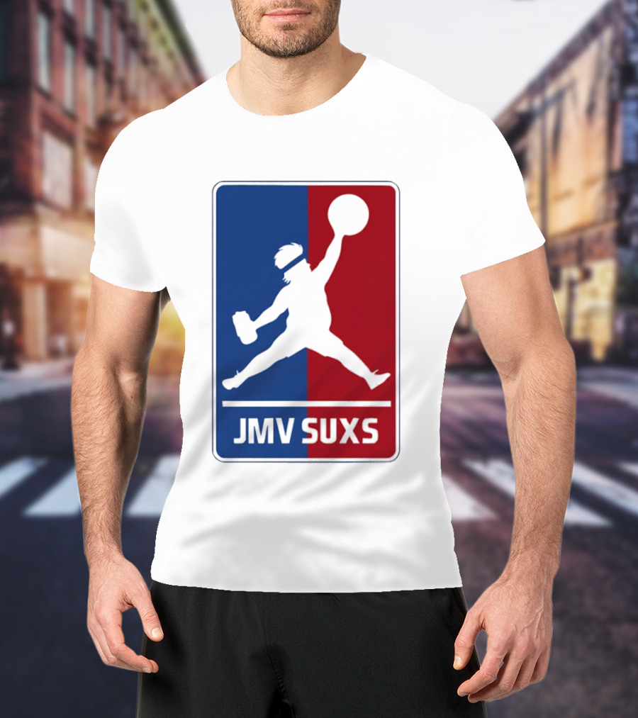JMV SUXS MLB Jumpman Overweight Baseball Pitcher T-Shirt