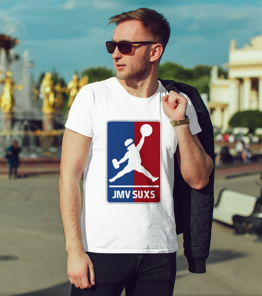 JMV SUXS MLB Jumpman Overweight Baseball Pitcher T-Shirt
