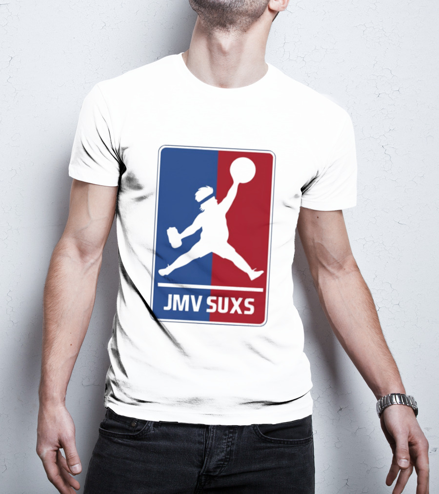 JMV SUXS MLB Jumpman Overweight Baseball Pitcher T-Shirt