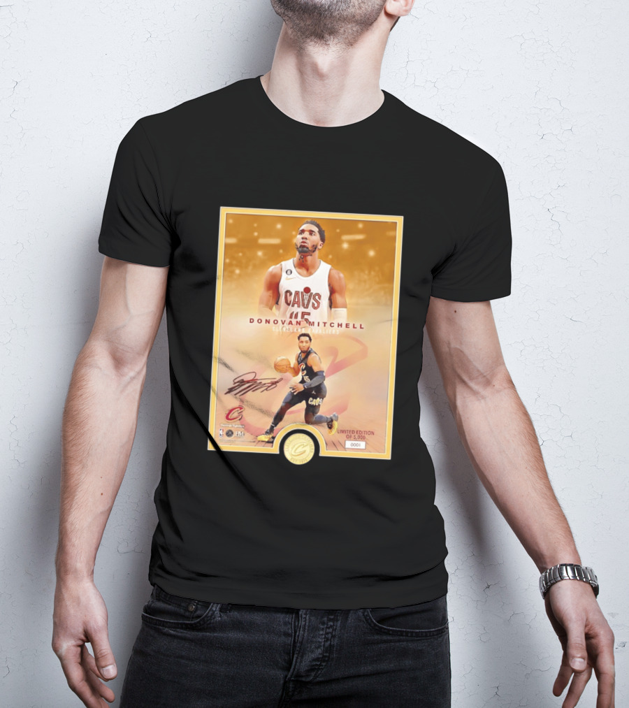 Donovan Mitchell Cleveland Cavaliers Limited Edition Bronze Coin Photo Mint T-Shirt