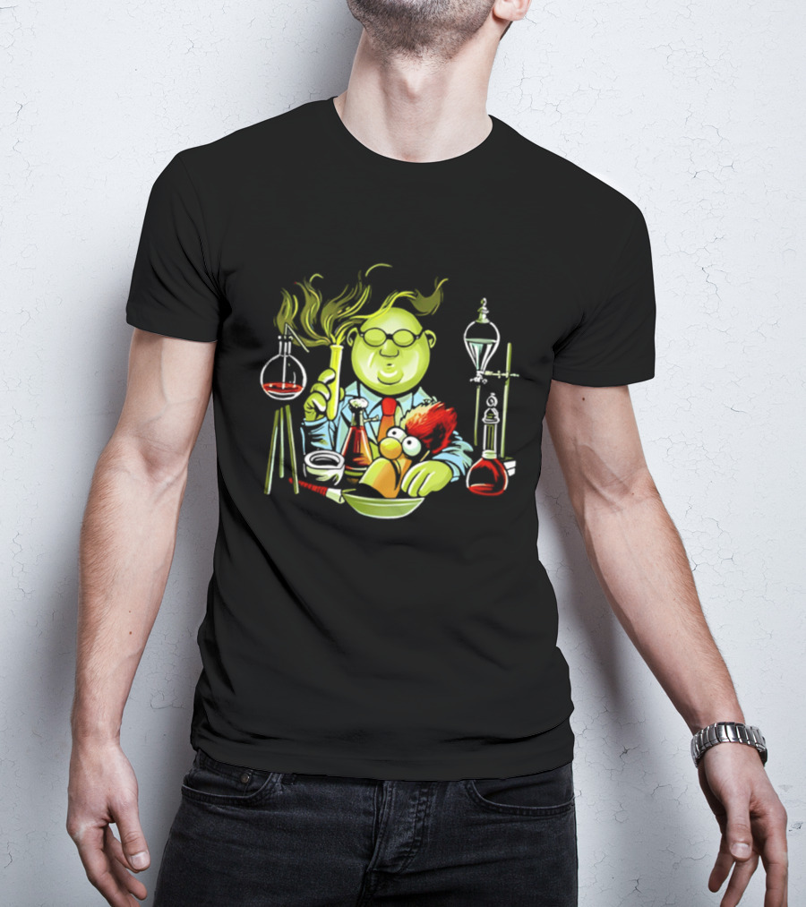 Dr Bunsen Honeydew And Beaker With Re Animator Science Lab Experiment T-Shirt