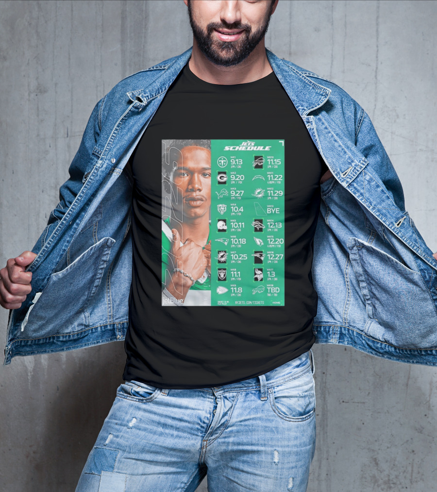 New York Jets 2026 Schedule NFL Matchups And Dates T-Shirt