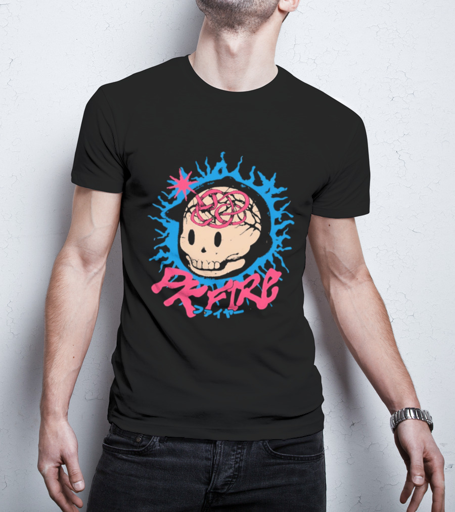 PK Fire Skull Art EarthBound Ness T-Shirt