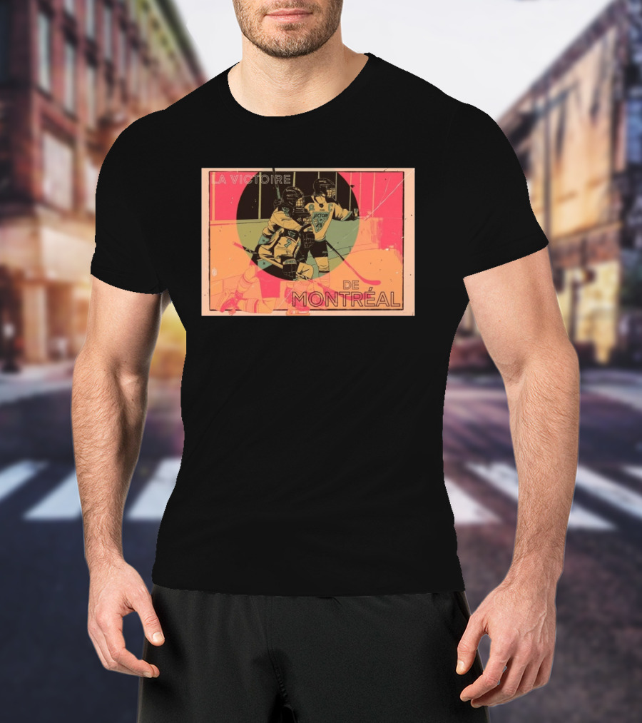 La Victoire De Montréal Hockey Vintage Pop T-Shirt