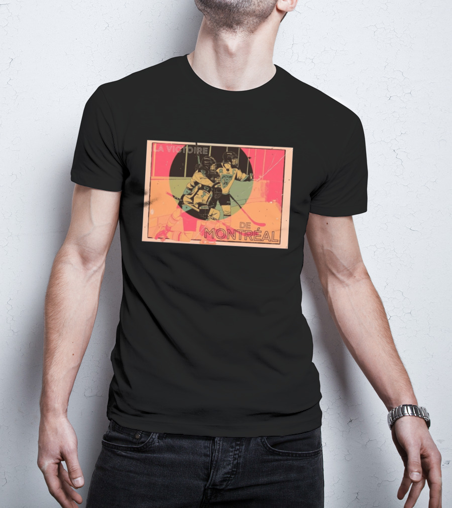 La Victoire De Montréal Hockey Vintage Pop T-Shirt