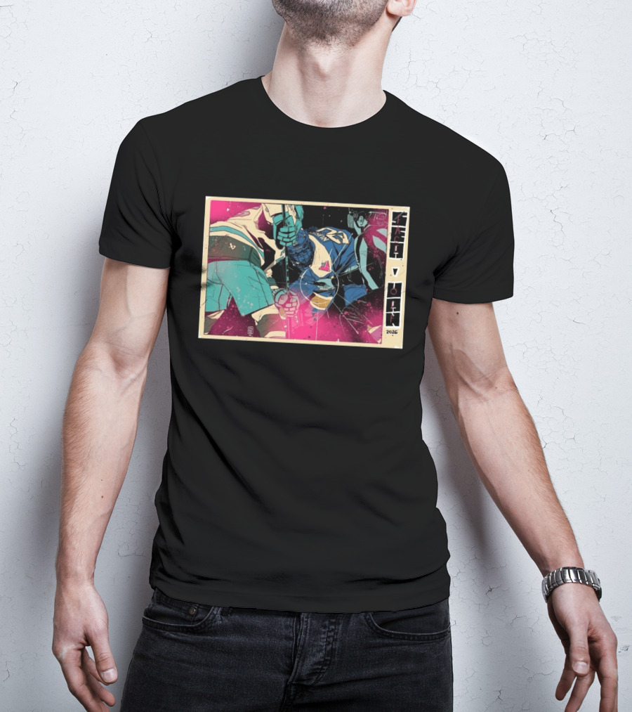 Face Off 2026 Intense Ice Hockey Action T-Shirt