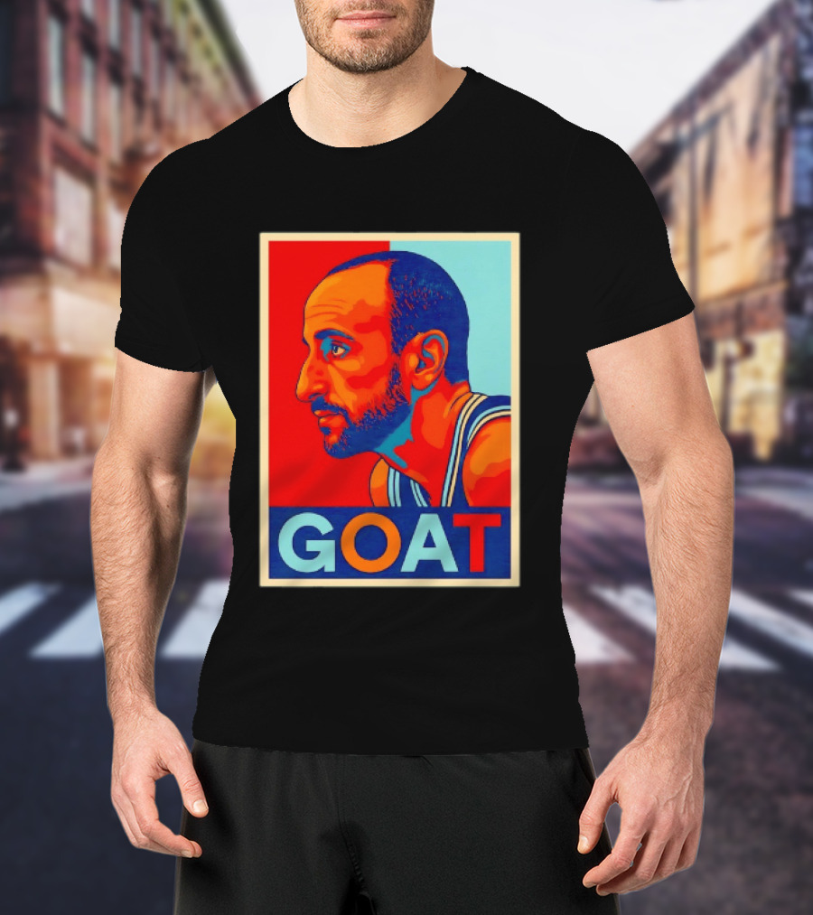 Manu Ginobili GOAT San Antonio Spurs 20 Retro Pop T-Shirt