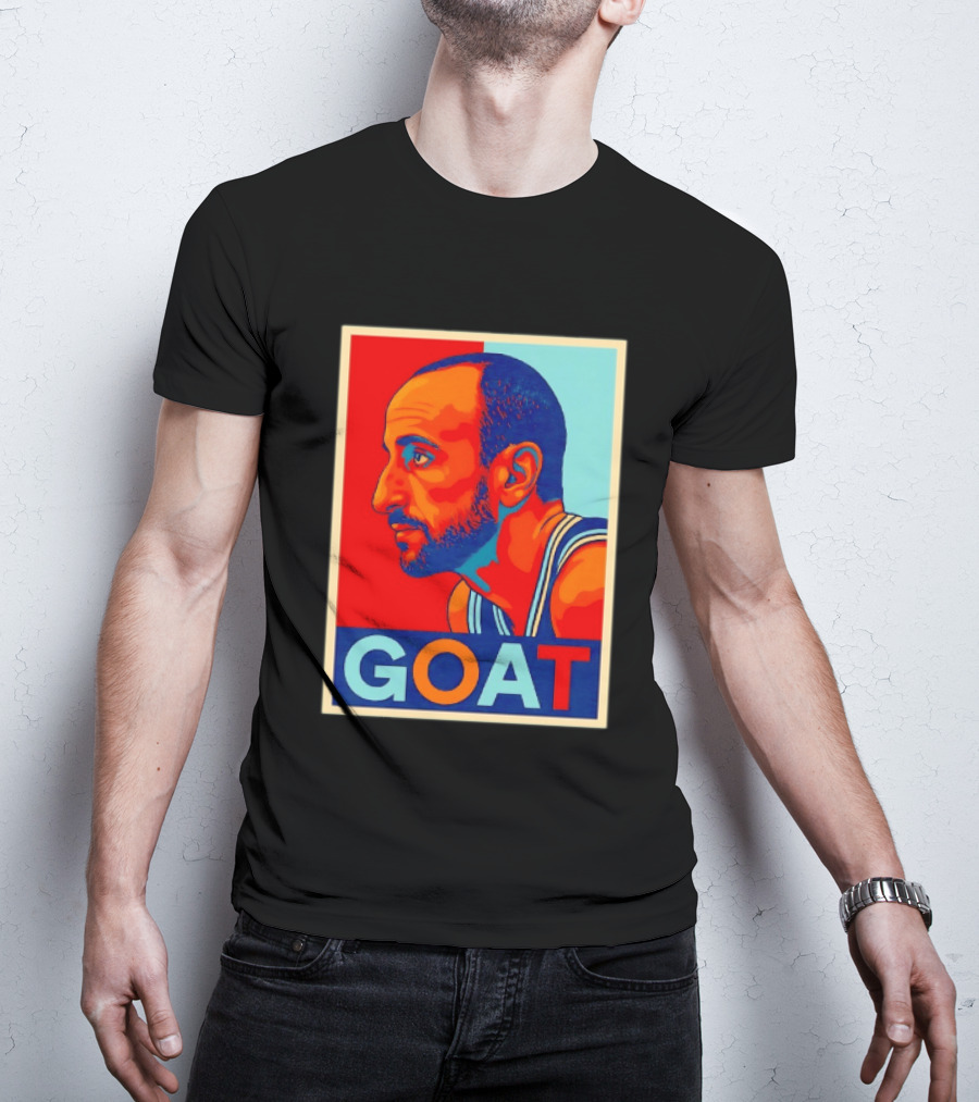 Manu Ginobili GOAT San Antonio Spurs 20 Retro Pop T-Shirt