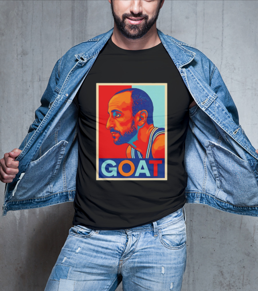 Manu Ginobili GOAT San Antonio Spurs 20 Retro Pop T-Shirt