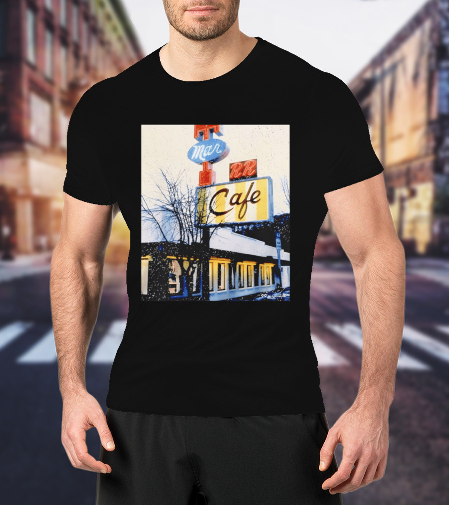 Twin Peaks Mar RR Cafe Sign Iconic Diner Scene T-Shirt