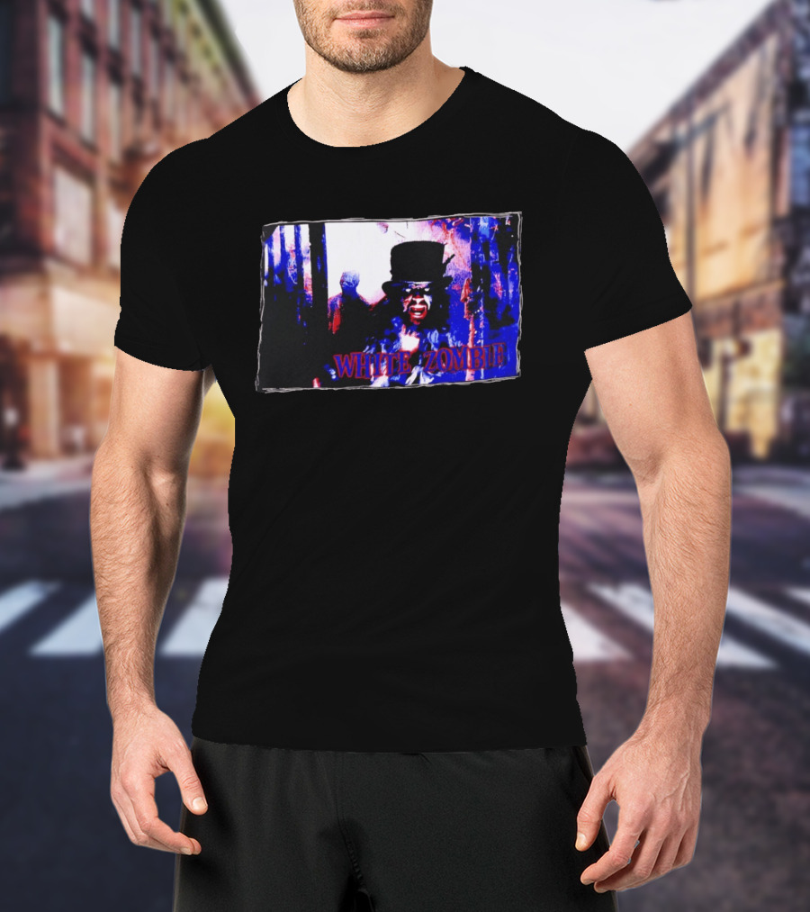 White Zombie Horror Aesthetic Band Cover T-Shirt