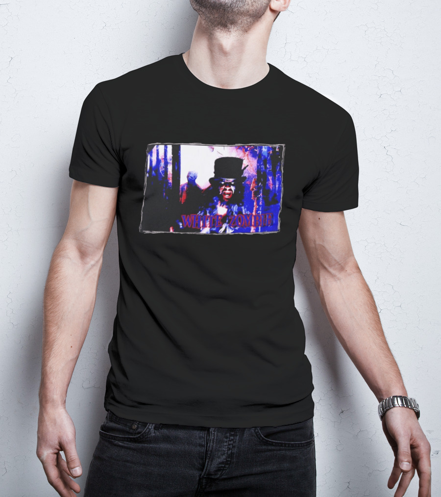 White Zombie Horror Aesthetic Band Cover T-Shirt