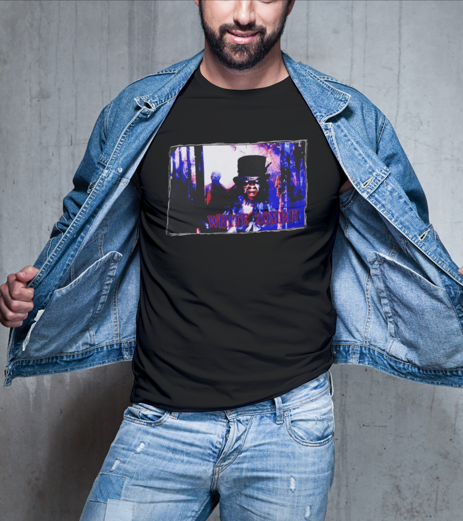 White Zombie Horror Aesthetic Band Cover T-Shirt
