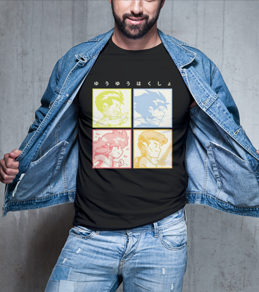 YuYu Hakusho Characters Yusuke Urameshi Hiei Kurama Kazuma Kuwabara T-Shirt