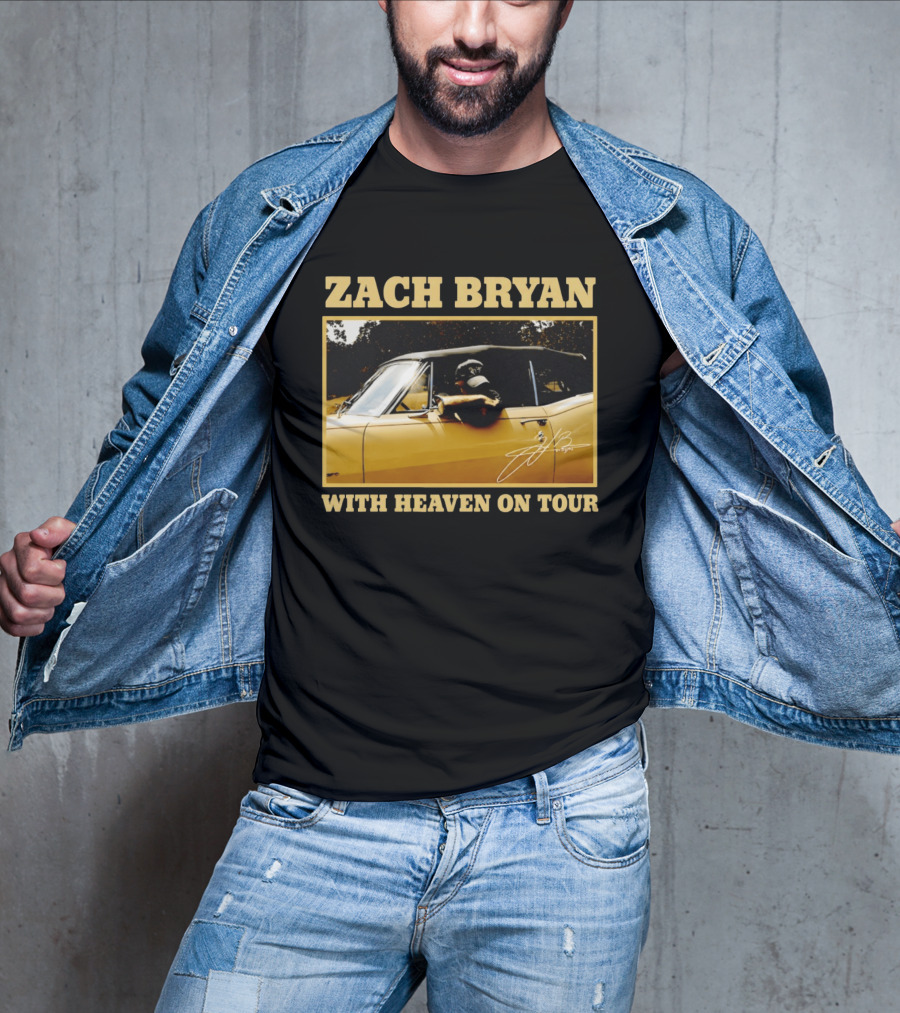 Zach Bryan With Heaven On Tour 2026 Signature Convertible T-Shirt