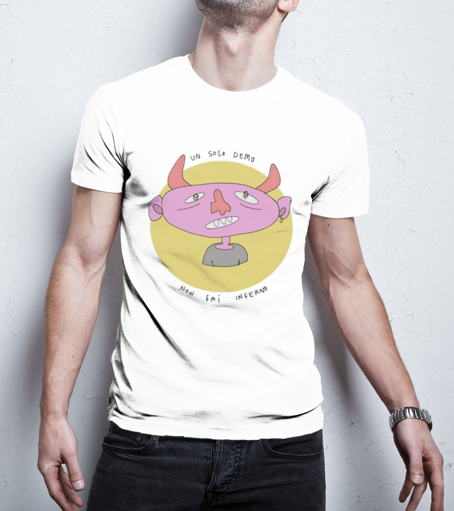 Un Solo Demo Non Fai Inferno Cartoon Character With Horns T-Shirt