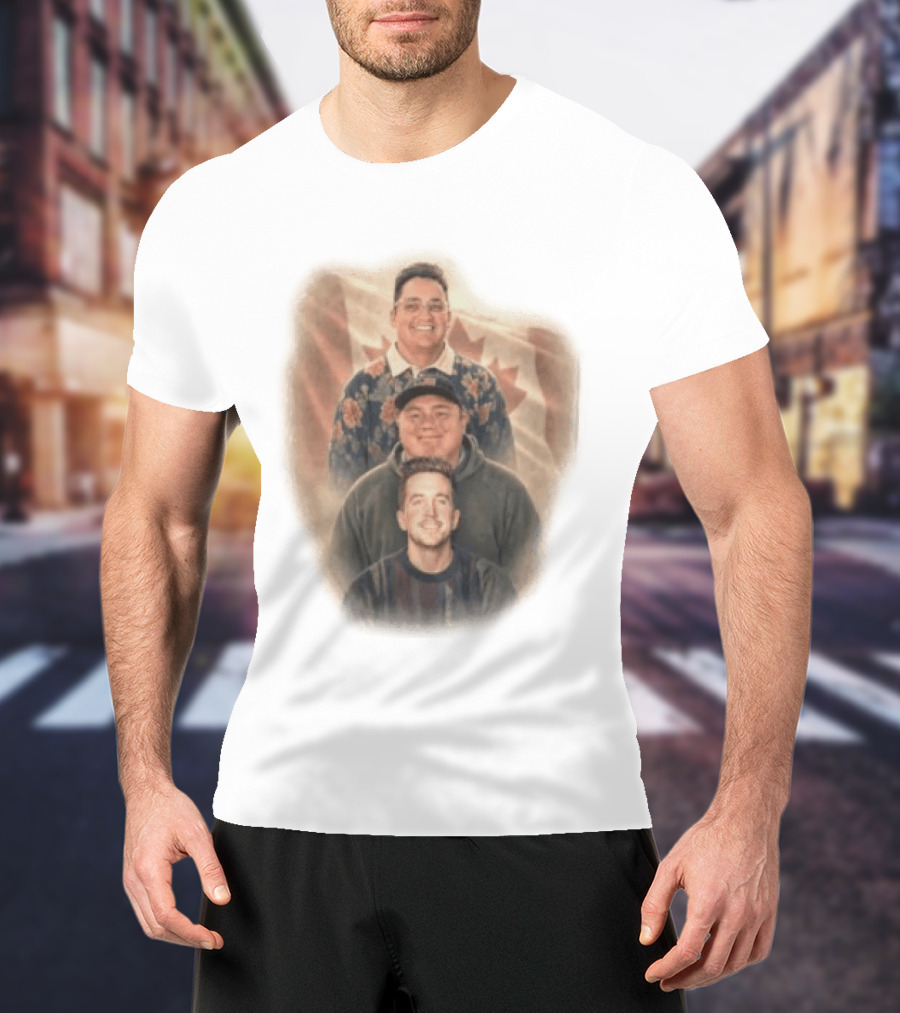 David Spencer Devin Trio Portrait Canadian Flag T-Shirt