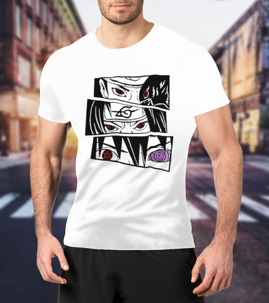 Uchiha Itachi Sasuke Sharingan Rinnegan Eyes Anime Trends 2026 T-Shirt