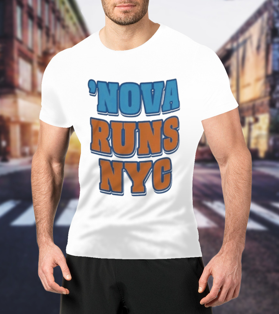 Nova Runs NYC Villanova Basketball Knicks Navy T-Shirt