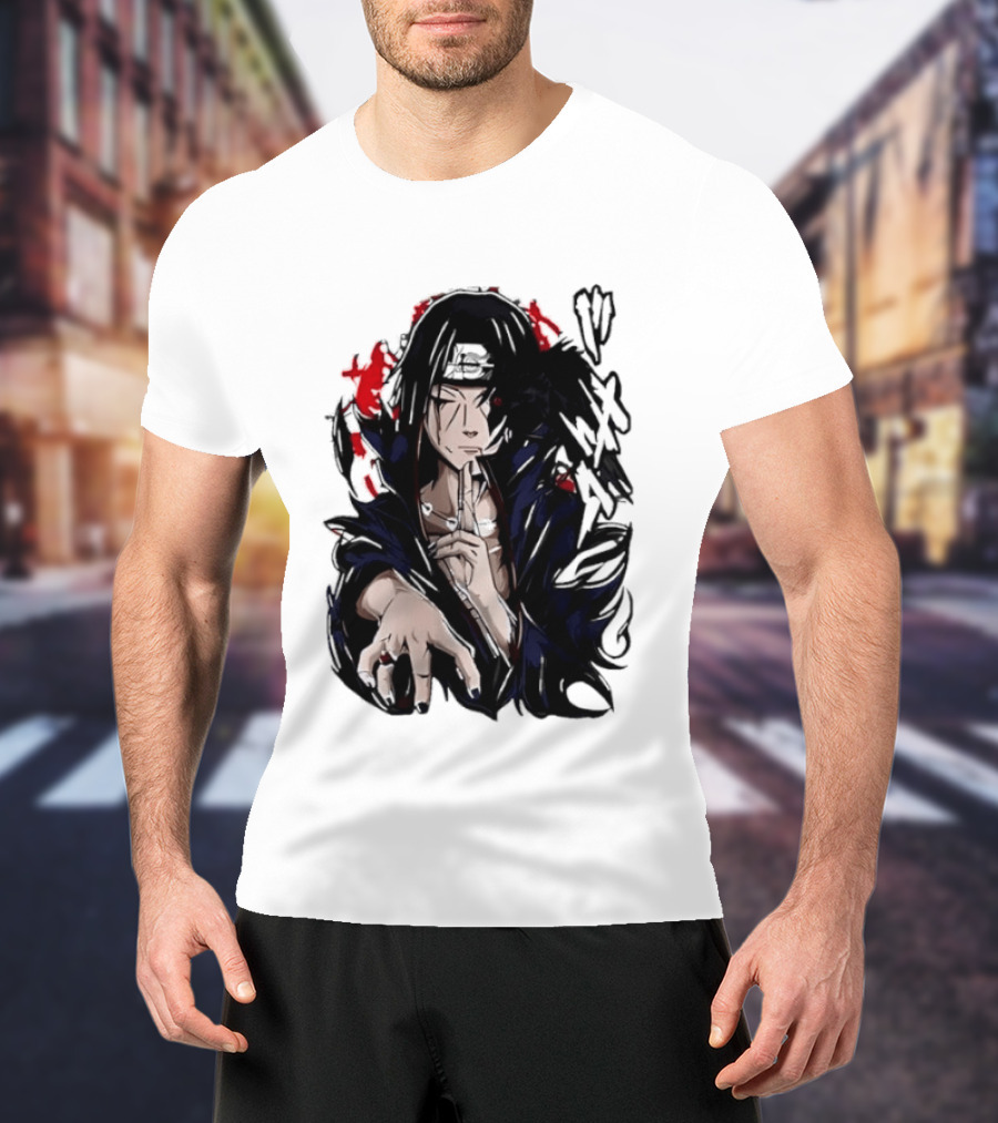 Itachi Uchiha Akatsuki Mangekyo Sharingan Raven Naruto Shippuden Anime T-Shirt