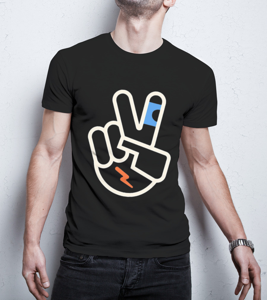 OKC Thunder Shai Gilgeous Alexander Peace Sign Celebration T-Shirt