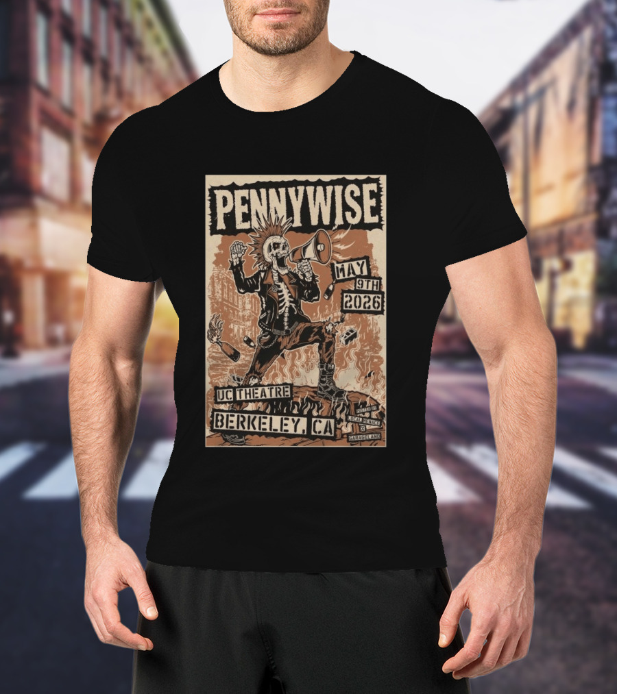 Pennywise UC Theatre Berkeley May 9 2026 Event T-Shirt