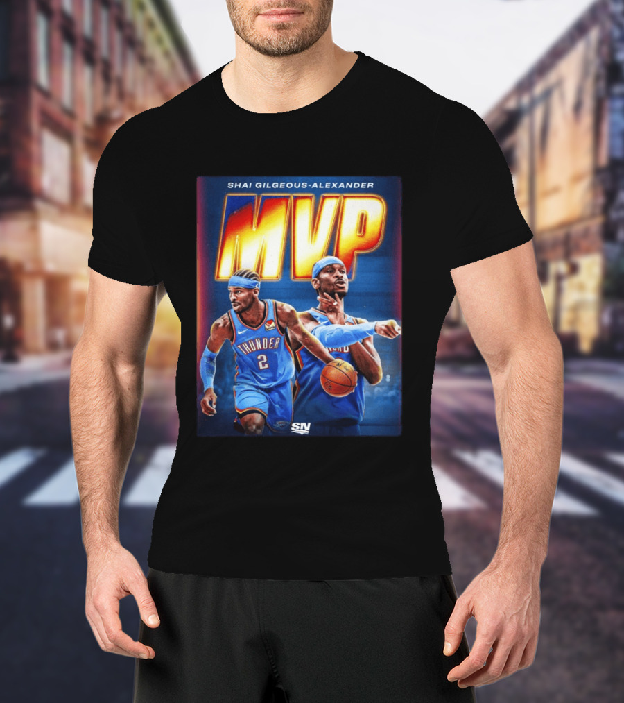 Shai Gilgeous Alexander Thunder MVP Basketball Star T-Shirt