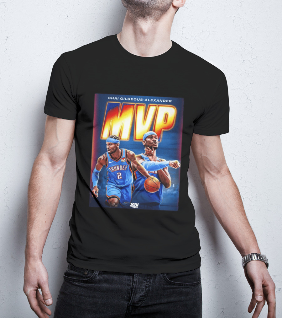 Shai Gilgeous Alexander Thunder MVP Basketball Star T-Shirt