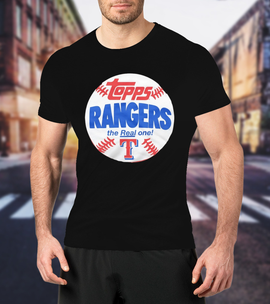 Texas Rangers Topps Baseball The Real One T-Shirt