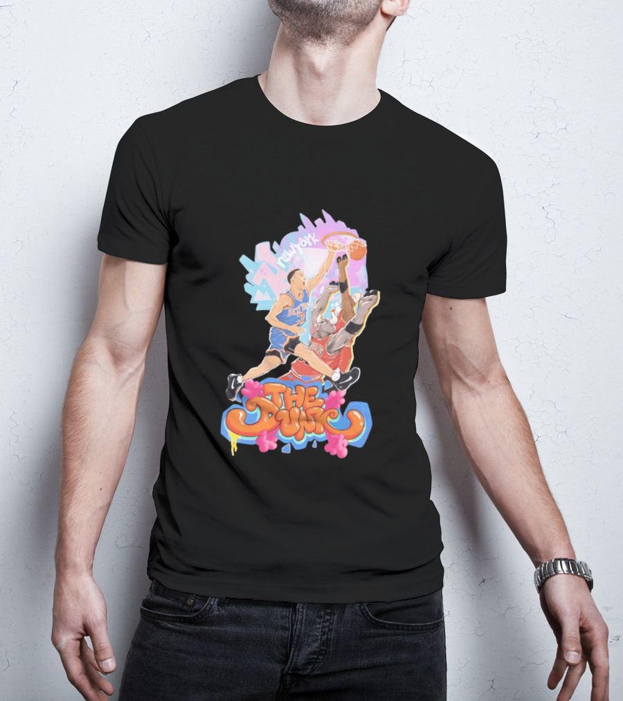 The Dunk New York Knicks Basketball Action Graffiti T-Shirt