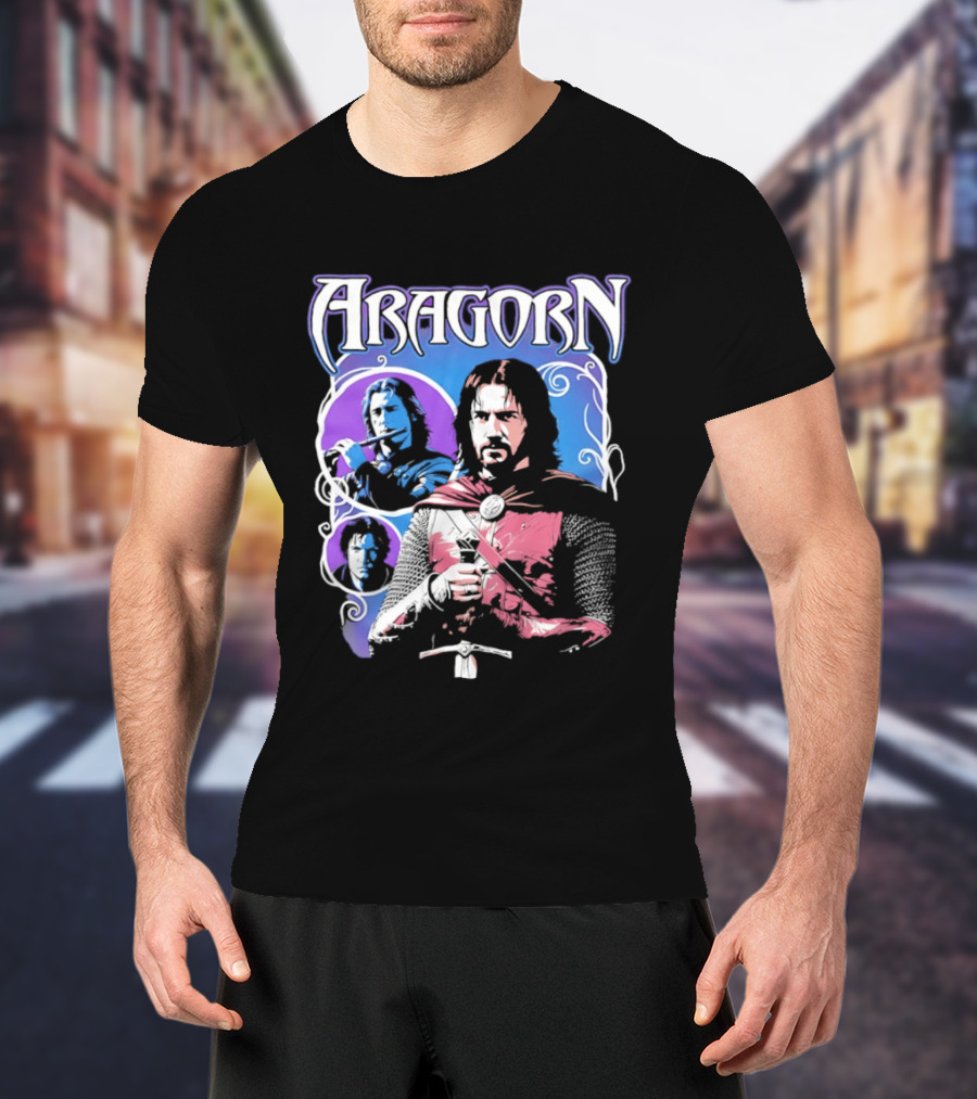 Aragorn The Lord Of The Rings Vintage Heroic Fantasy T-Shirt