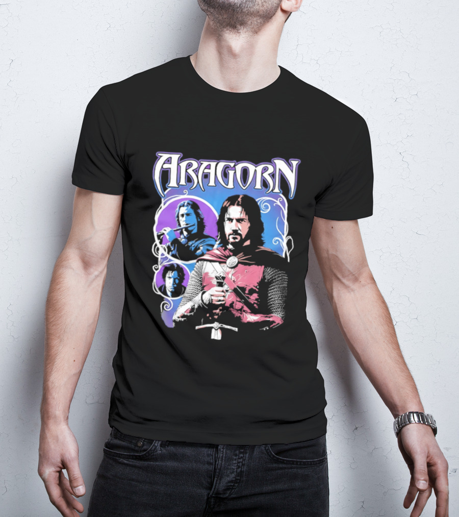 Aragorn The Lord Of The Rings Vintage Heroic Fantasy T-Shirt