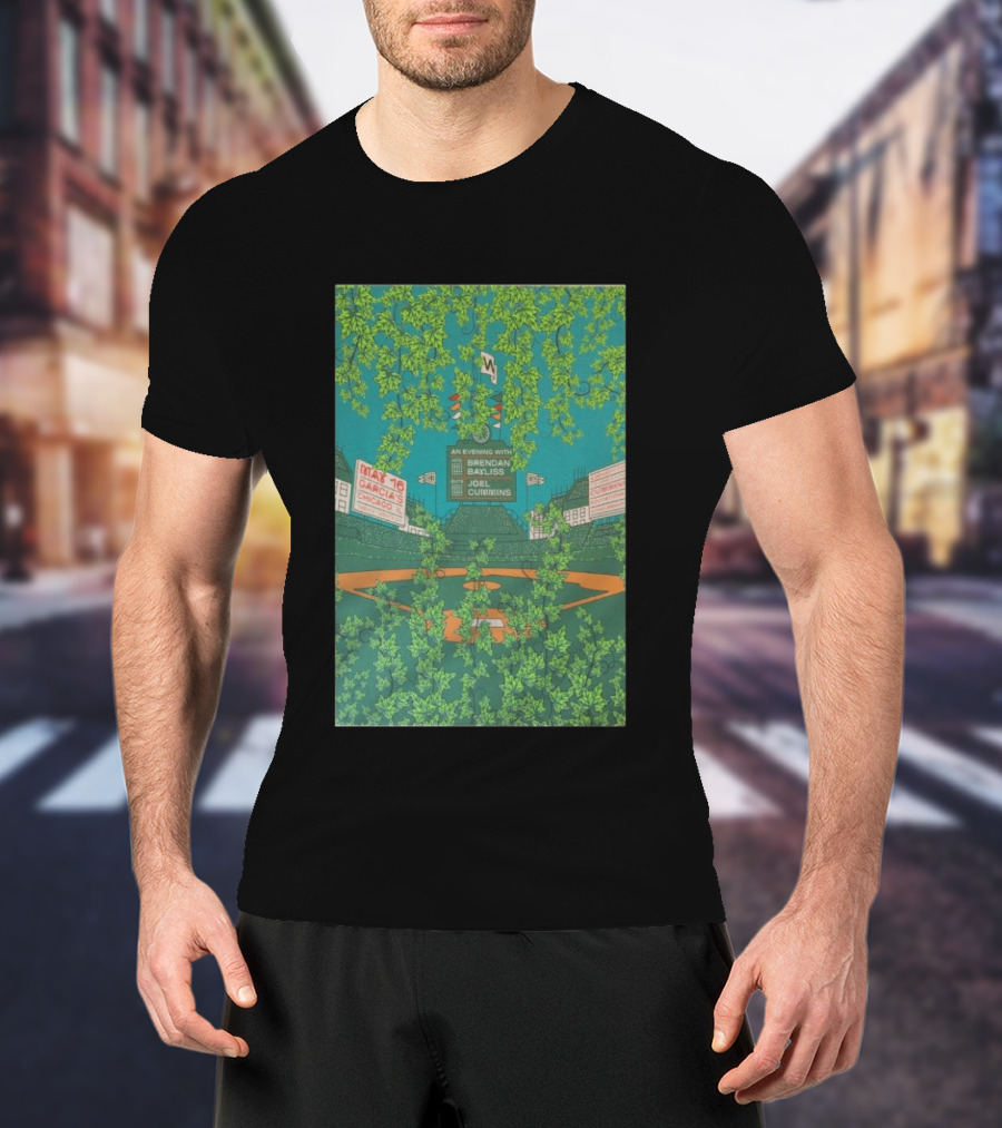 Umphrey's McGee An Evening With Brendan Bayliss Joel Cummins Garcia's Chicago IL May 16 Baseball Field T-Shirt