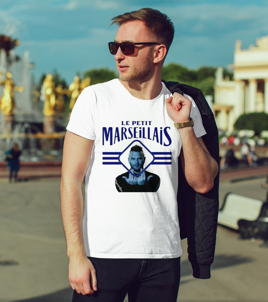 Le Petit Marseillais Blue Logo With Man In Diamond Frame T-Shirt