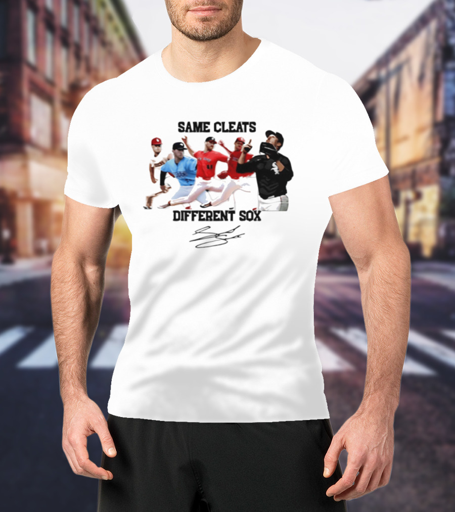MLB Same Cleats Different Sox Baseball Players T-Shirt