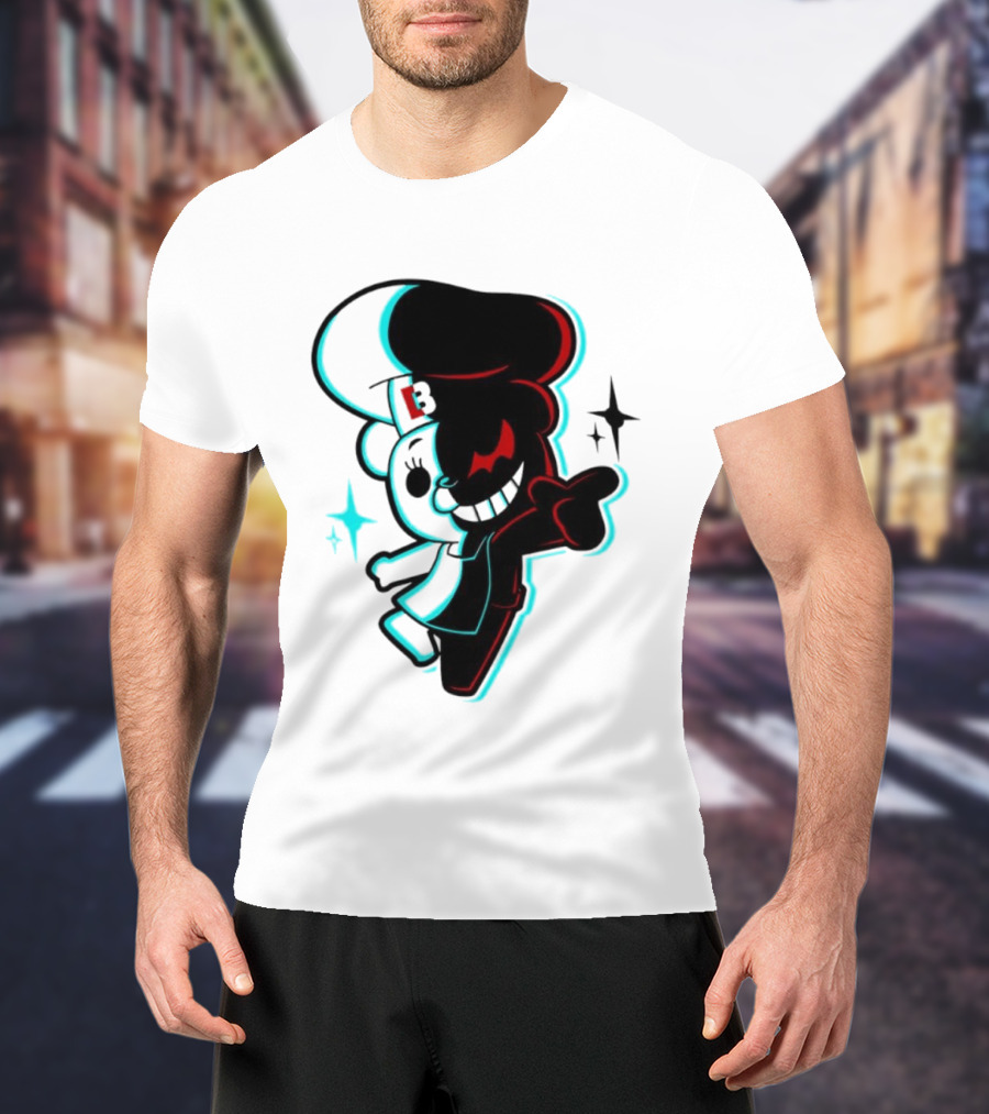 Danganronpa Monokuma Funkin B Symbol Neon T-Shirt