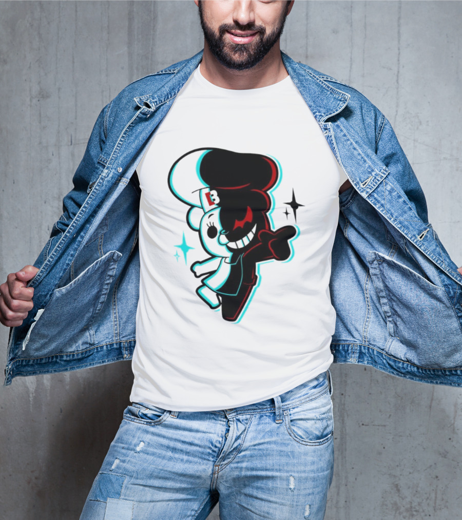 Danganronpa Monokuma Funkin B Symbol Neon T-Shirt