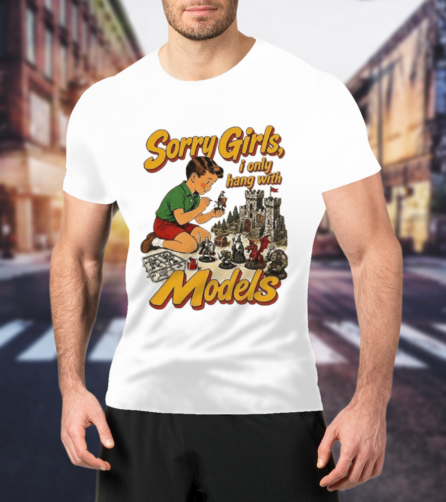 Sorry Girls I Only Hang With Models Vintage Wizard Castle Playset T-Shirt