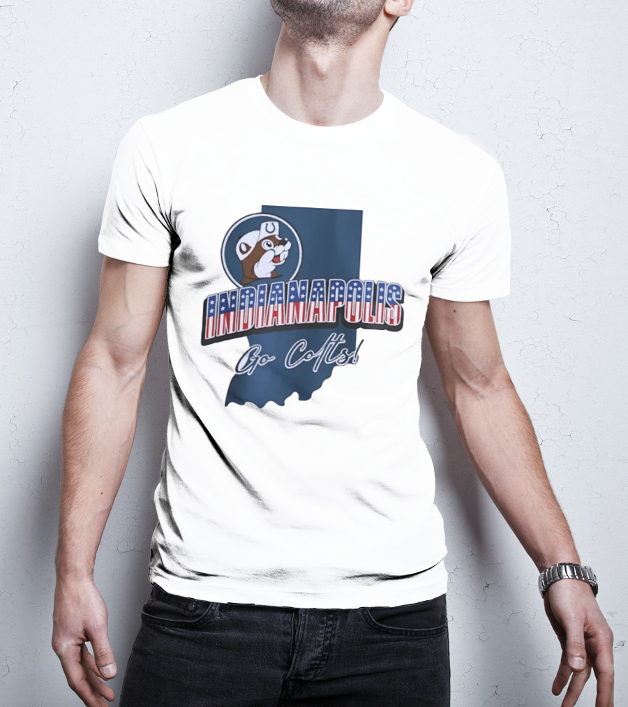 Indianapolis Colts Buc Ee's Patriotic Indiana Map Go Colts T-Shirt