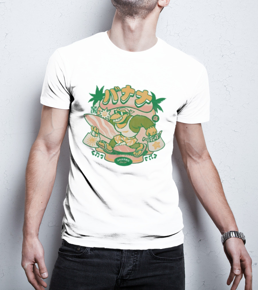 Kong Banana Shop Summer Surfing Monkey Adventure T-Shirt