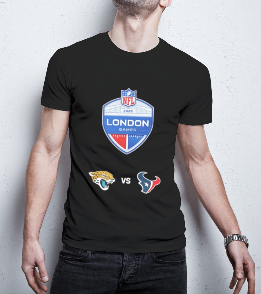 NFL 2026 London Games Jacksonville Jaguars Vs Houston Texans Matchup T-Shirt