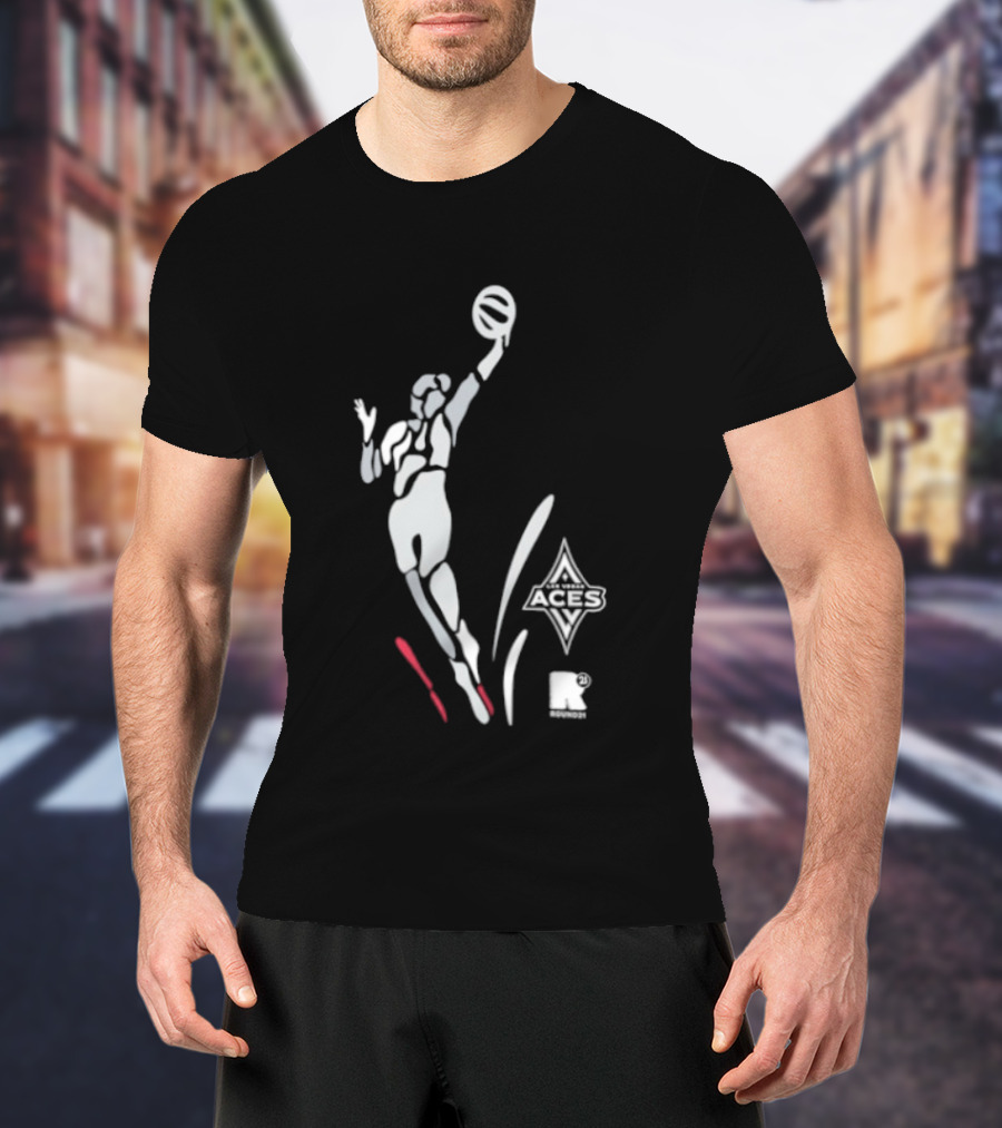 WNBA Las Vegas Aces Round21 Victory Dunk T-Shirt
