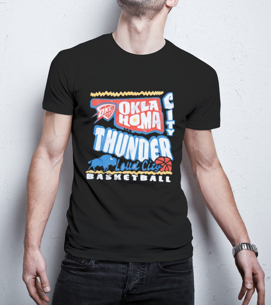 Oklahoma City Thunder Loud City Basketball OKC Team Spirit T-Shirt