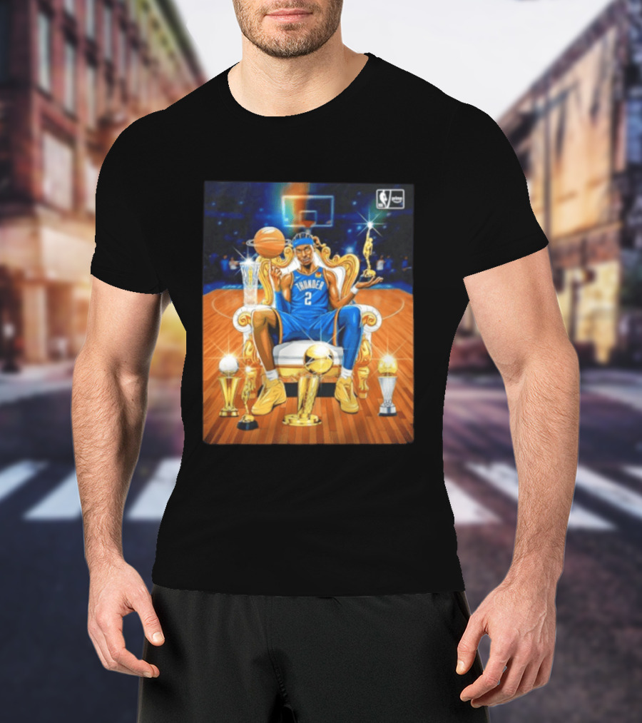 Shai Gilgeous Alexander Thunder NBA MVP 2025 26 Trophy Collection T-Shirt