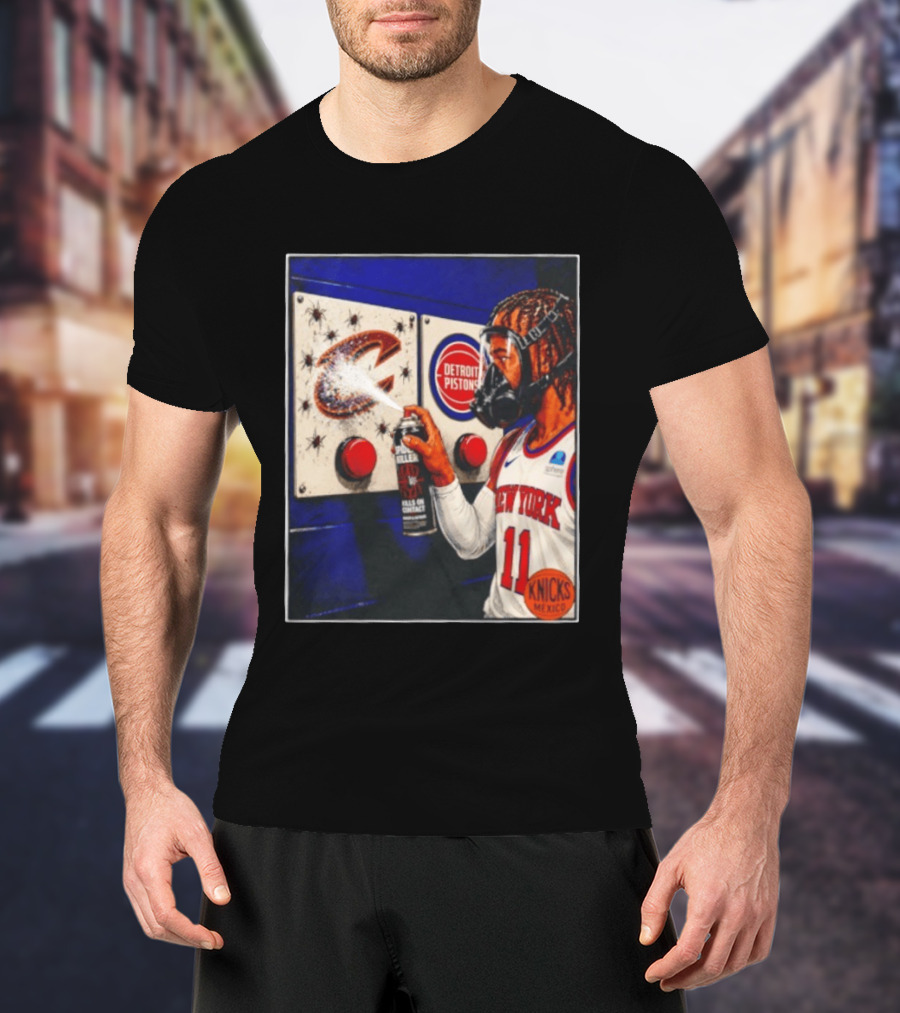 Spider Killer Jalen Brunson 11 New York Knicks Cavaliers Pistons Spray Knicks Mexico T-Shirt