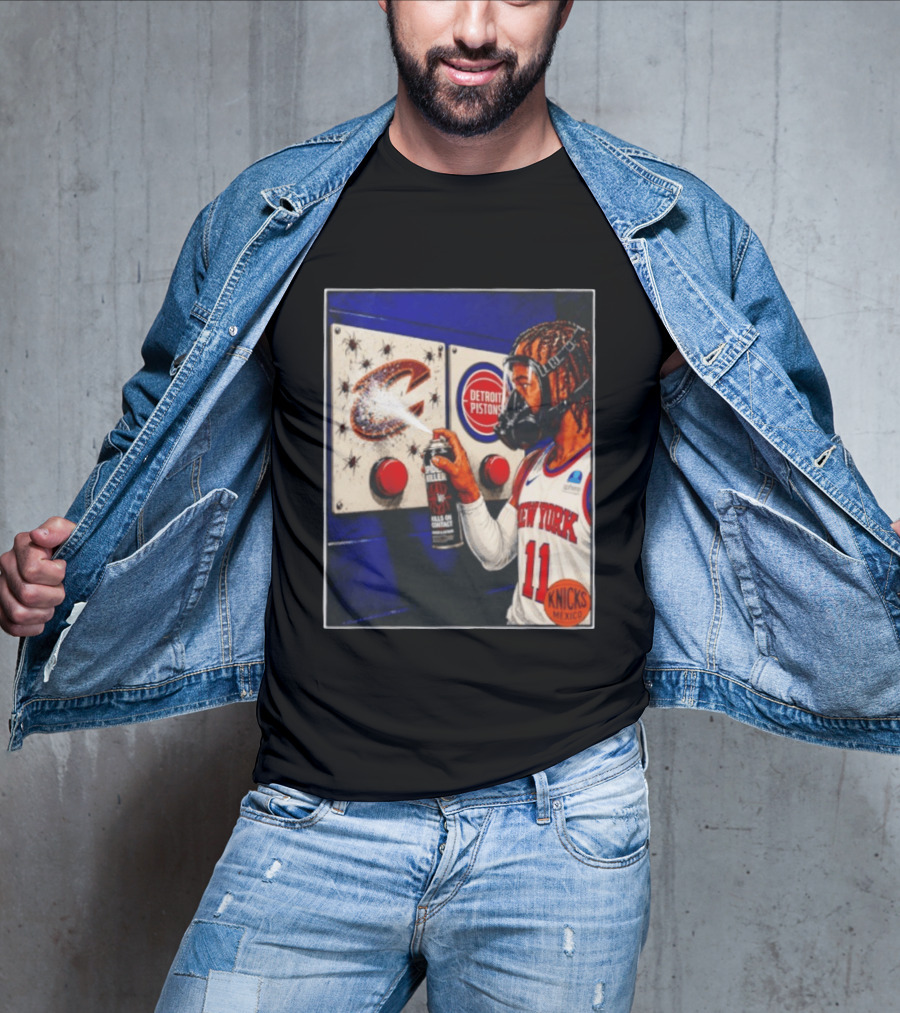 Spider Killer Jalen Brunson 11 New York Knicks Cavaliers Pistons Spray Knicks Mexico T-Shirt