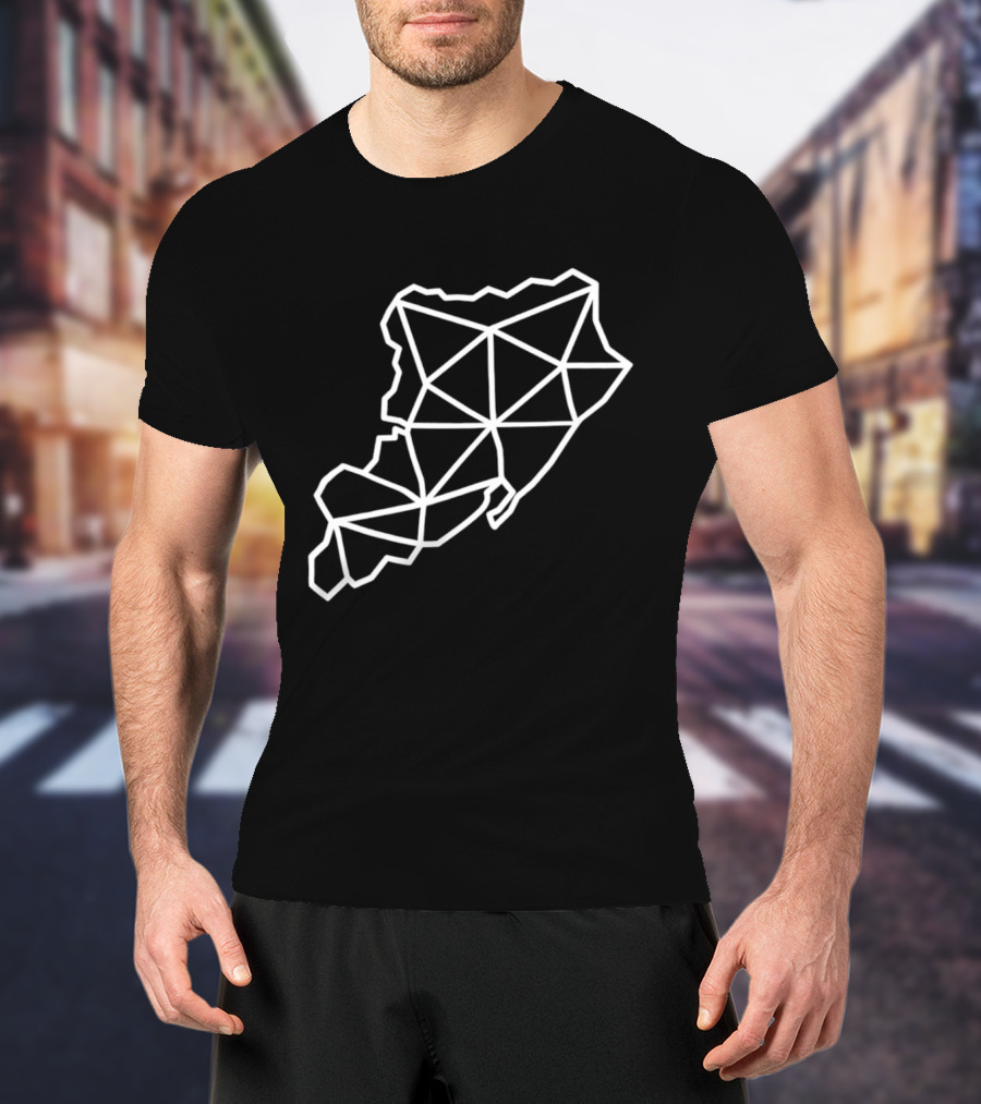 Staten Island Geometric Map Outline Triangles T-Shirt