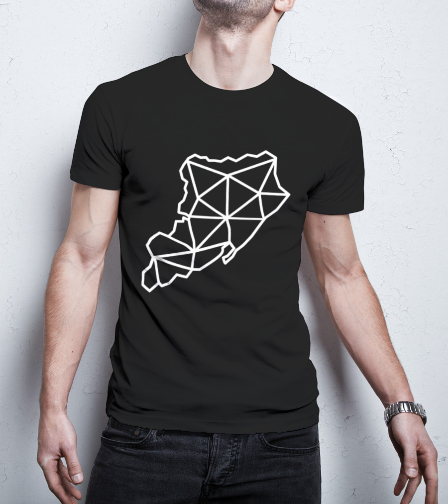Staten Island Geometric Map Outline Triangles T-Shirt
